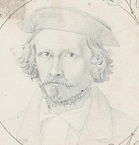 Johann Scholl: Selvportræt 1839, detail