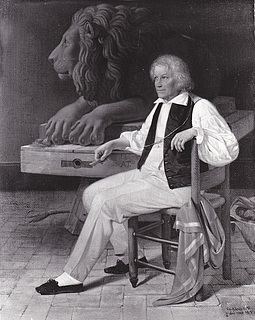Ditlev Blunck, Thorvaldsen in his Roman studio, 1837