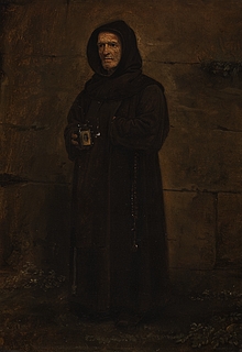 Ernst Meyer: En franciskanermunk med en tiggerskål - Copyright tilhører Thorvaldsens Museum