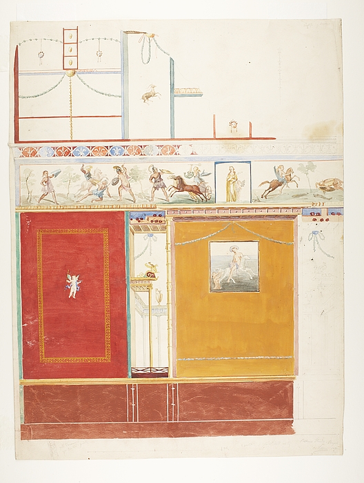 Vægdekoration fra Casa del poeta tragico i Pompeji