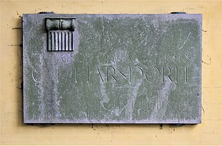 Mindeplade for C.F. Harsdorff, Assistens Kirkegård