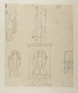 De tre gratier til monument over Andrea Appiani. Mars og Amor