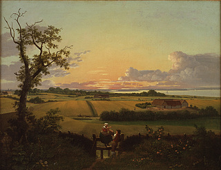 C.W. Eckersberg: Landskab med stente, Møn, antagelig 1810
