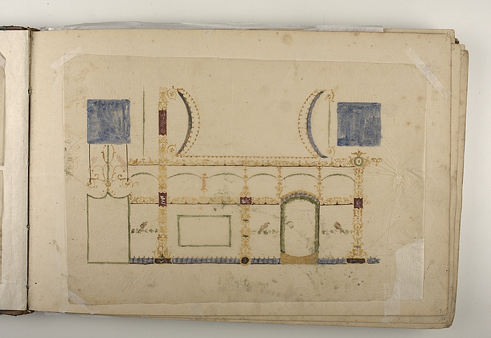 Loftsdekoration i pompejansk stil