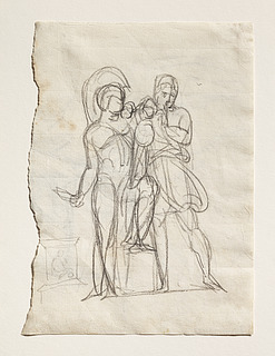 Diomedes med Palladiet og Odysseus. Døbefont (?)