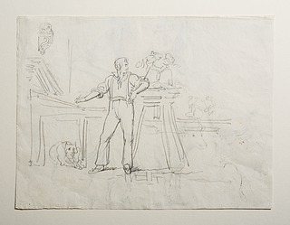 Bartolomeo Pinelli i sit arbejdsværelse