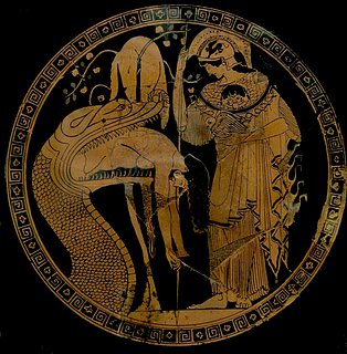 Douris: Jason i dragens gab bivånet af Athene, ca. 480 f.Kr.