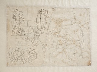 De tre gratier. Caritas (?) Arkitekturtegninger