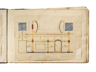 Loftsdekoration i pompejansk stil
