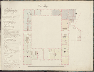 Plan of the ground floor of Charlottenborg Palace, © Danish National Art Library