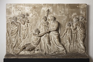 Bertel Thorvaldsen: Peter og Johannes helbreder en halt, 1793, Copyright tilhører Thorvaldsens Museum