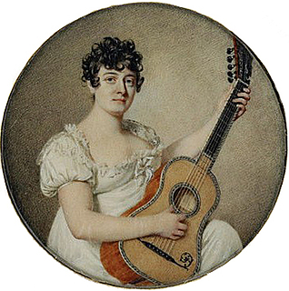 Jean Urbain Guerin, Portræt af Angelica Catalani, siddende, spillende guitar, Musée du Louvre