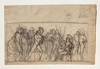 Agamemnons strid med Achilleus. Døbefont