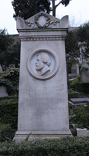 Gravmæle for Heinrich August Kümmel, Cimitero Acattolico, Rom