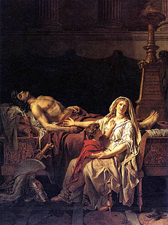Jacques-Louis David: Andromakes klage ved Hektors lig, 1783