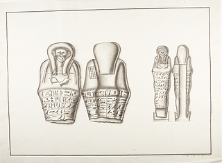 Mumiefigurer med hieroglyffer