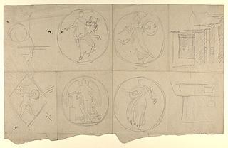 Apollon, Minerva, dansens genius, bygningskunstens genius og Polyhymnia