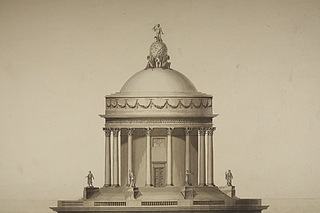 Astronomisk observatorium i romersk stil, facade