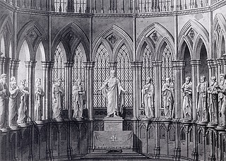 Hans Michelsen: Forslag til opstilling af statuer i oktogonen i Nidarosdomen i Trondheim, omkring 1837