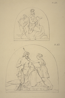 Hygieia og Amor. Diana og Jupiter