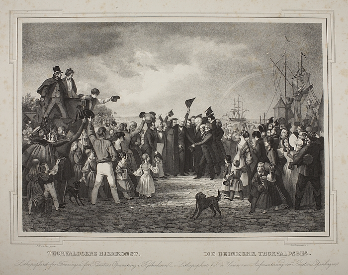 Thorvaldsens modtagelse på Toldboden 17. september 1838