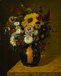 Adolf Senff, En antik terracotta-vase med blomster, 1828, Thorvaldsens Museum, B 161