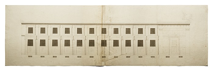 Thorvaldsens Museum, opstalt af facade mod Kanalen
