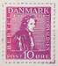 Prøvetryk til frimærke 1938, efter C.W. Eckersberg: Portræt af Bertel Thorvaldsen, 1814, Det Kongelige Akademi for de Skønne Kunster, København. Ikke i Thorvaldsens Museums samling