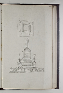 Opstillingsforslag for monument over Friedrich Schiller, plan og opstalt