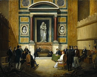 Åbningen af Rafaels grav i Pantheon 1833