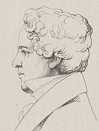 Ernst Meyer: 12 portrætter, Rom 1825, detalje Holten