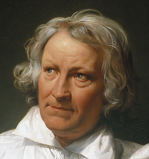 Bertel Thorvaldsen, age 62, painted by Horace Vernet