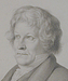 Christian Ernst Stölzel: Thorvaldsen, 1827, blyant, 19,5 x 17,2 cm, The Ashmolean Museum, Oxford, detalje