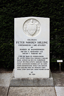Gravmæle Peter Norden Sølling, Holmens Kirkegård, København
