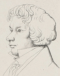 Ernst Meyer: 12 portrætter, Rom 1825, detalje Fick