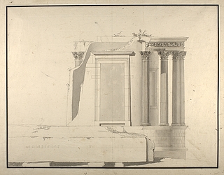 Tempio di Vesta i Tivoli, opstalt