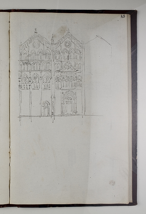 Domkirken i Ferrara, opstalt af facade