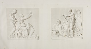 Johann Bethmann-Hollwegs sørgende moder og søstre. Nemesis og flodguden Arno