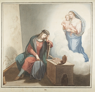 Johannes Riepenhausen: Rafael ser Maria med barnet i drømme, 1821 (Copyright tilhører Thorvaldsens Museum)