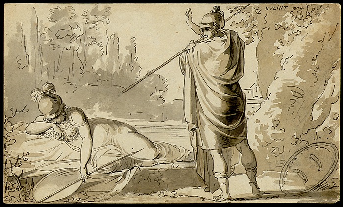 Mars og Minerva som krigsgudinde