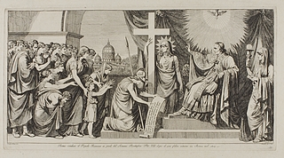 Roma conduce il Popolo Romano ai piedi del Sommo Pontefice pio VII ( Roma fører det romerske folk til Pius 7. efter hans tilbagevenden til Rom 1814 )