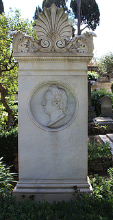 Gravmæle for J.C. Reinhart, Cimitero Acattolico