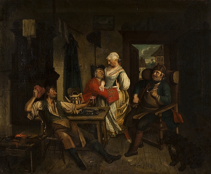 Scene i et skomagerv\u00e6rksted B57 - Thorvaldsens Museum