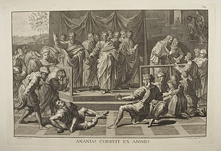 Louis Sommerau efter Rafael: Ananias død (Copyright tilhører Thorvaldsens Museum)