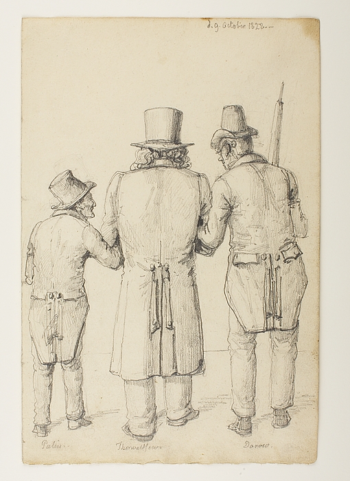 Greven Gustav Palin, Thorvaldsen og arkæologen Wilhelm Dorow