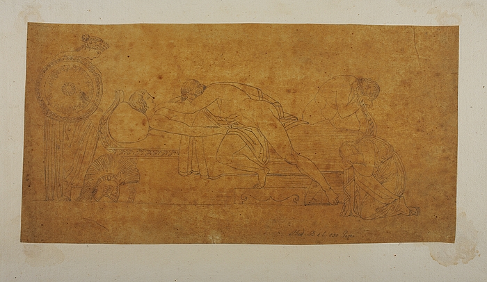 Thetis og Achilleus begræder Patrokles' død