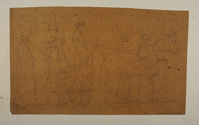 Odysseus følger Nausikaa og hofpigerne