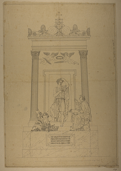 Monument over Eugène de Beauharnais, hertug of Leuchtenberg, første forslag