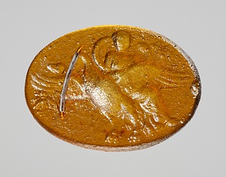 Afrodite på ryggen af en flyvende svane. Hellenistisk-romersk paste