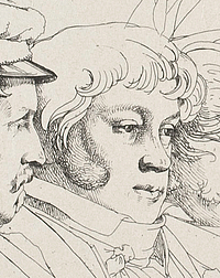 Ernst Meyer: 12 portrætter, Rom 1825, detalje Jørgensen